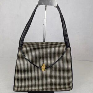 Valentino Rudy Shoulder Bag Medium Grey/Black Leather Made in Italy